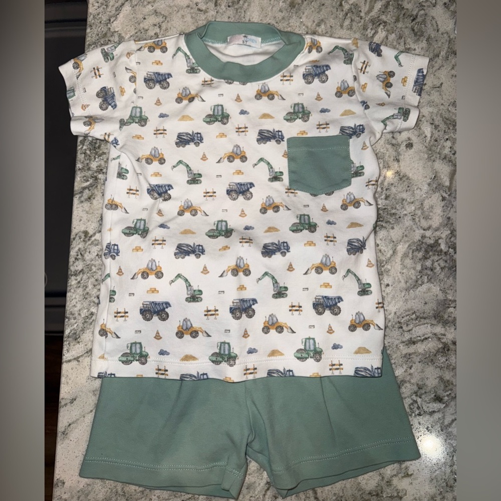Kids Construction Print Pajama Set